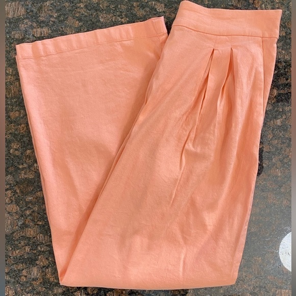 INC High-rise Wide-leg Coral Pants - Picture 2 of 5